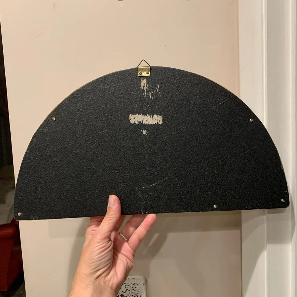 Distressed Half Moon Shape Mirror Wall Decor